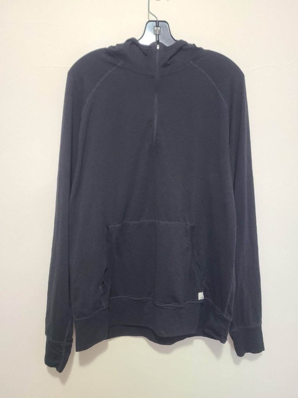Vuori Men's Ponto Performance Half Zip Hoodie Size L Black